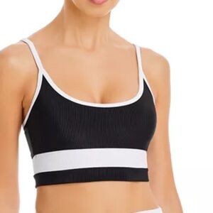 Beach Riot Eva Colorblock Rib Bikini Top